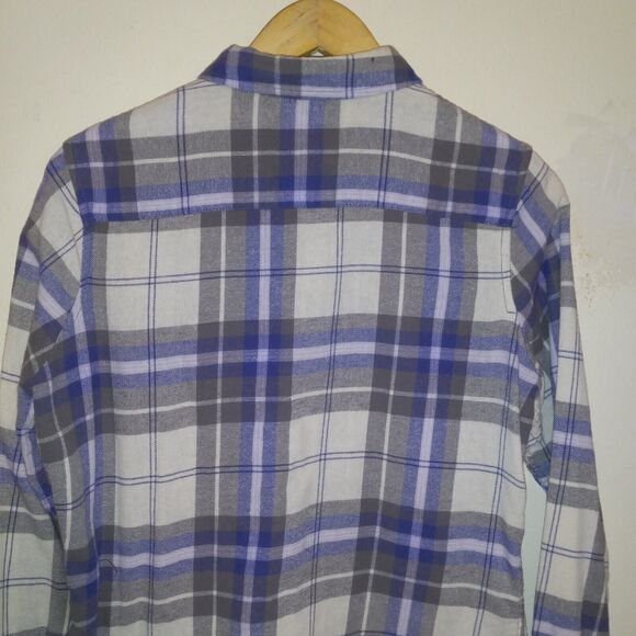 Northeast Outfitters Lavender Plaid Flannel Button Up Shirt-Medium-Pocket-Fall - Picture 6 of 8